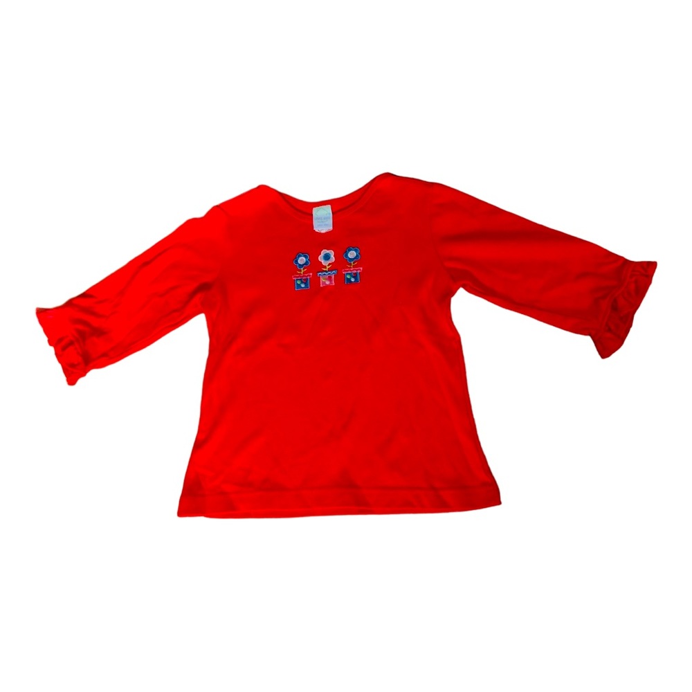 CHEZ AMI by PATSY AIKEN Vintage Red Long Sleeve Shirt - Size 8